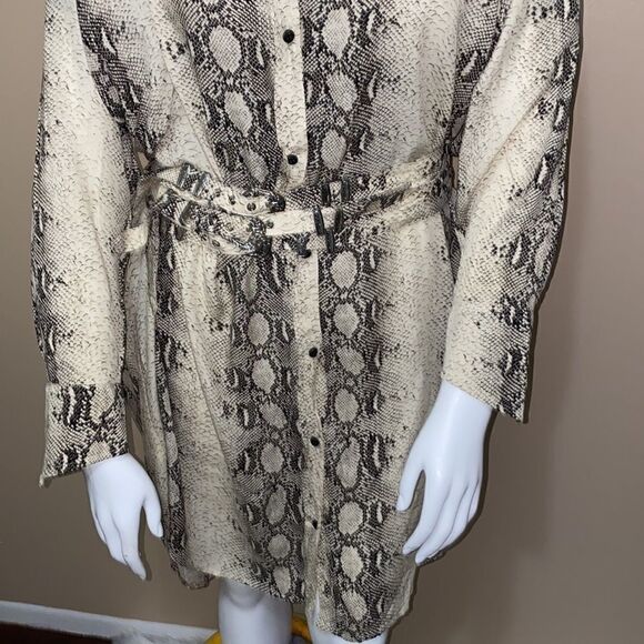 Fashion Nova Going Big Snake Corset Shirt Dress - Size 1X - Picture 10 of 14
